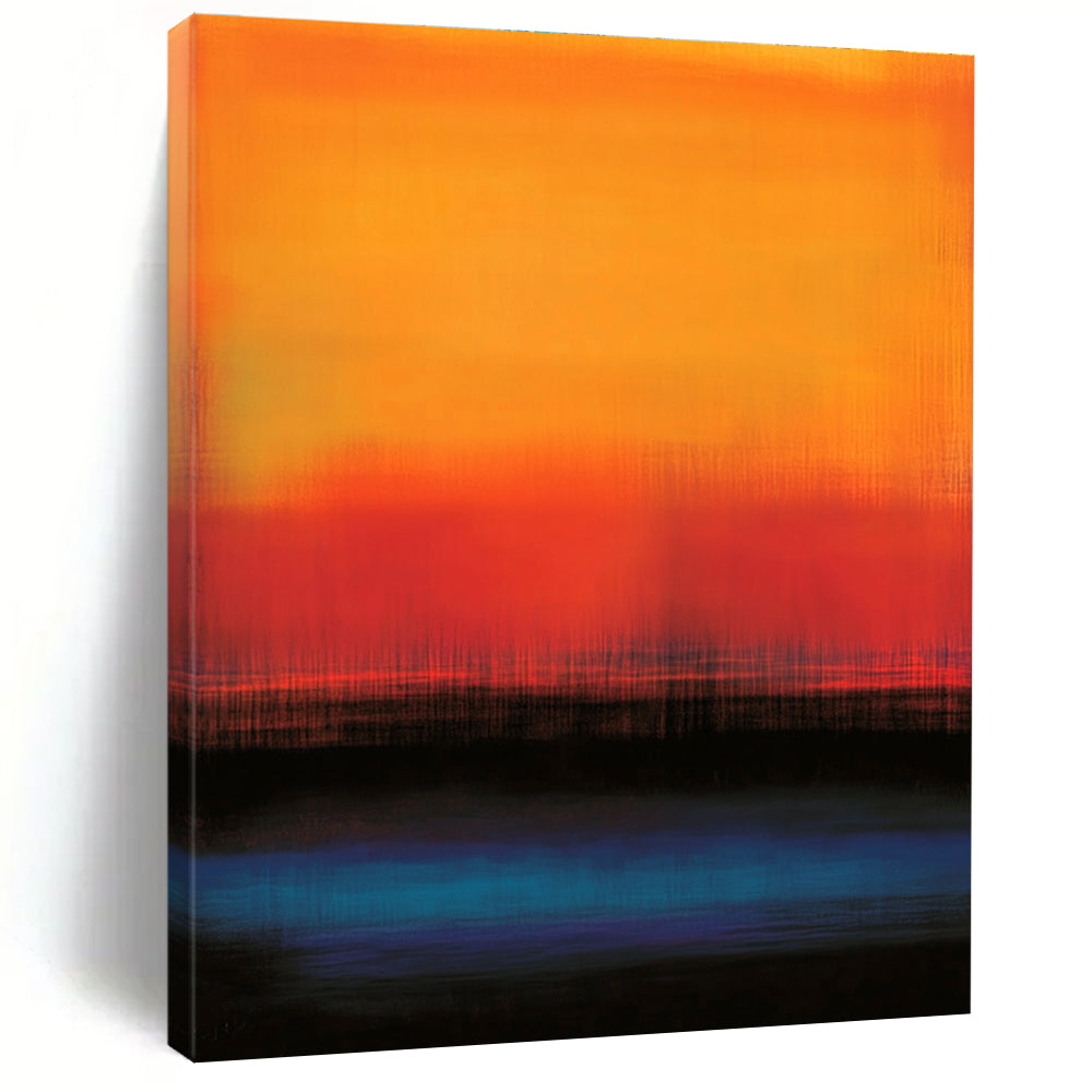 Sunset Gradient Abstract Painting with Soothing Color Flow WINK490