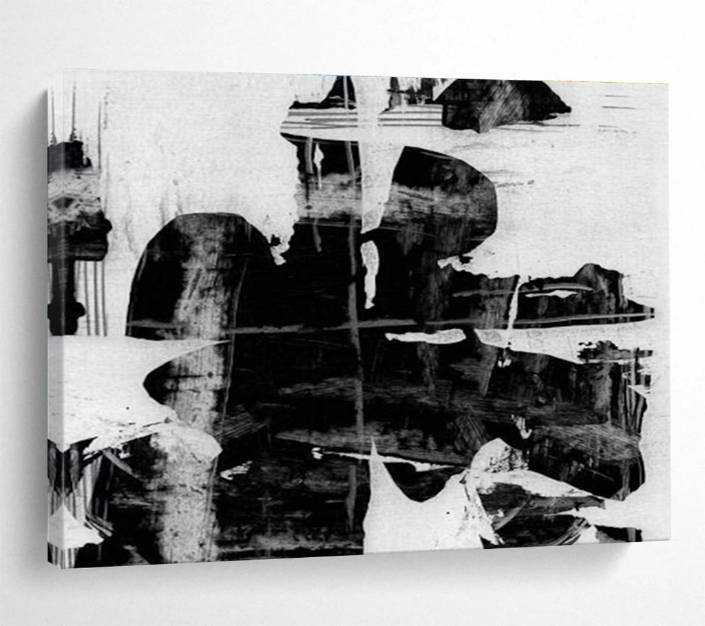 Monochrome Abstract Painting for Industrial Spaces YHT134