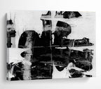 Monochrome Abstract Painting for Industrial Spaces YHT134