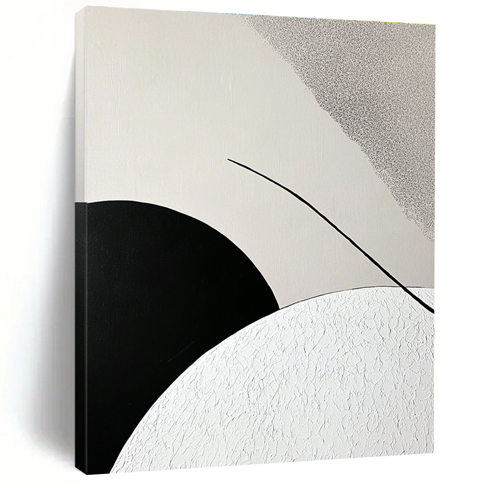 Black and White Minimalist Abstract Painting for Modern Art Galleries GAB0909