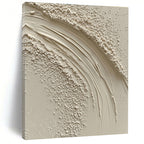 Cream Textured Abstract - Subtle Tactile Art GAB0415