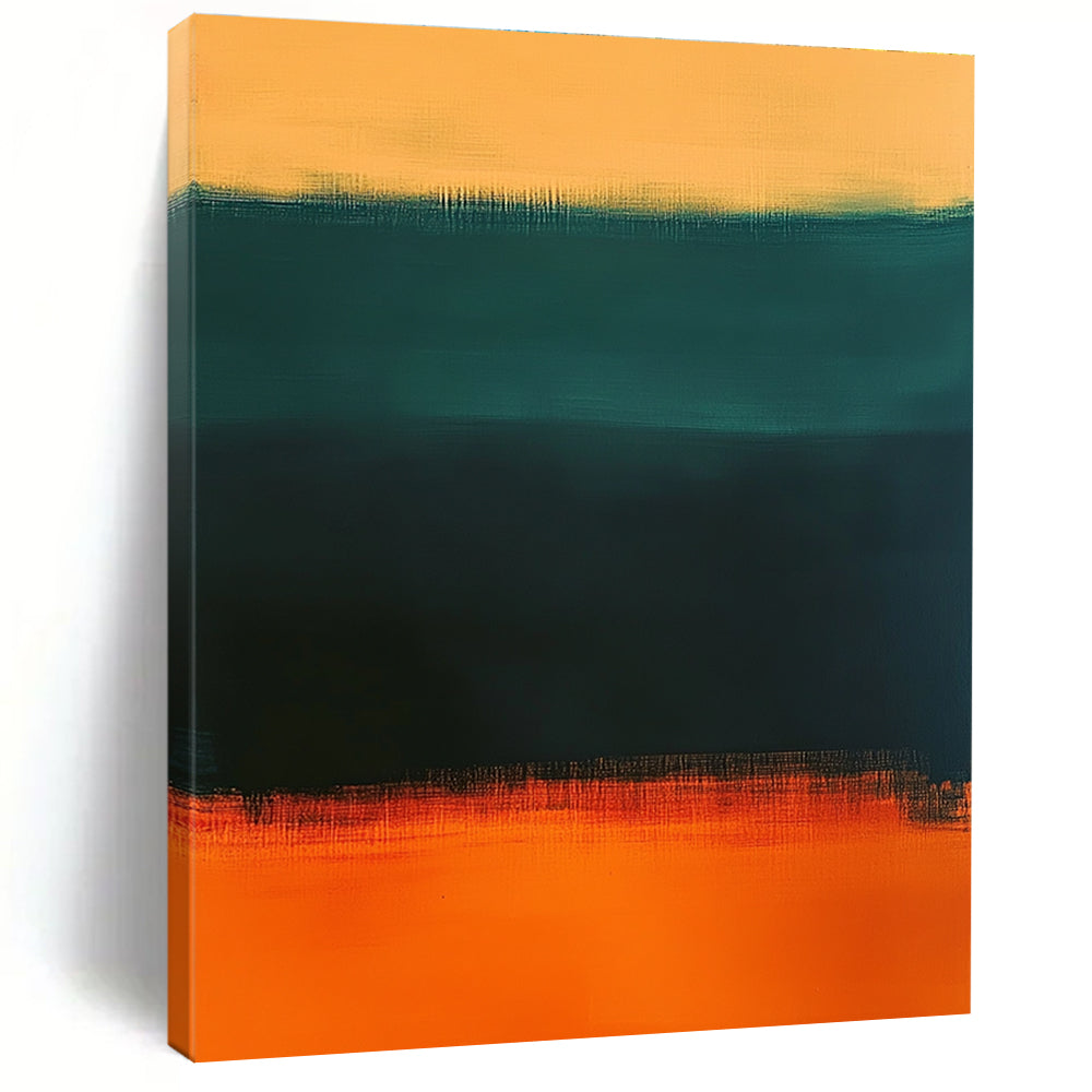Reverse Gradient Bands Abstract Painting with Unique Contrast WINK157