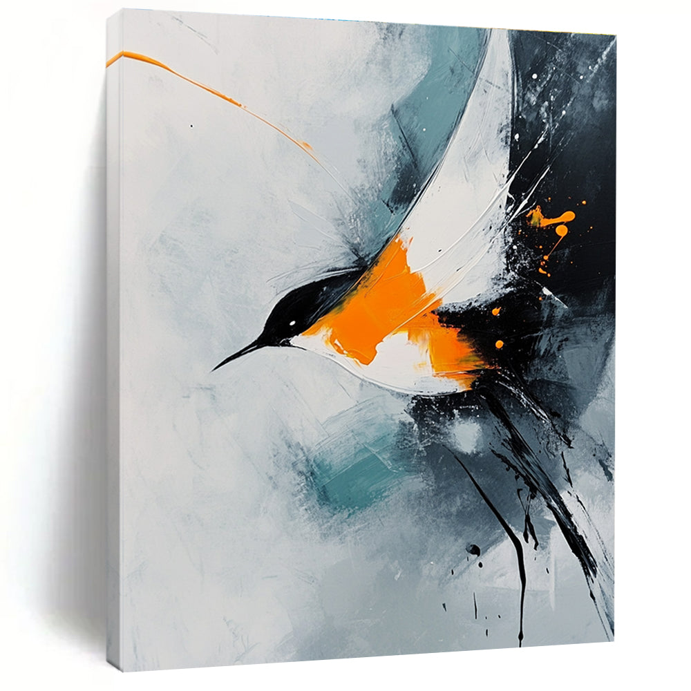 Abstract Bird in Flight Painting for Nature - Inspired Bedrooms GAB1132
