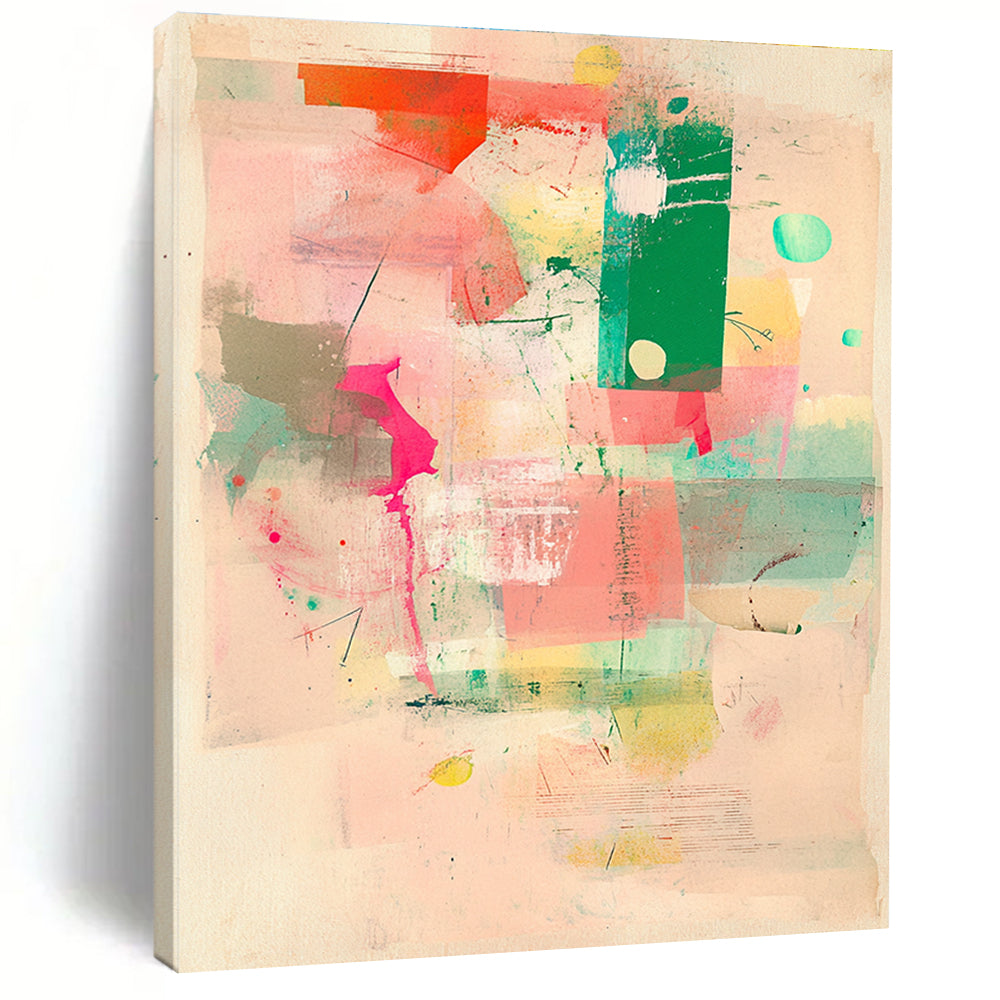 Colorful Abstract Collage Abstract Painting with Playful Energy WINK272