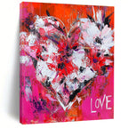 Abstract Floral Heart Painting for Love - Themed Cafes GAB1146