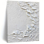 White - Gray Textured Line Art Abstract Painting for Modern Hallways HENG373