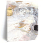 Soft - Hued Abstract Mix Painting for Minimalist Home Offices HENG212