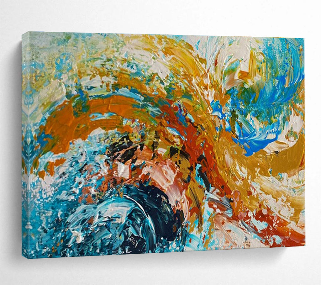 Colorful Abstract Explosion Painting for Vibrant Music Venues YHT359