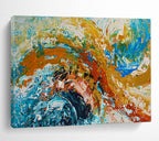 Colorful Abstract Explosion Painting for Vibrant Music Venues YHT359