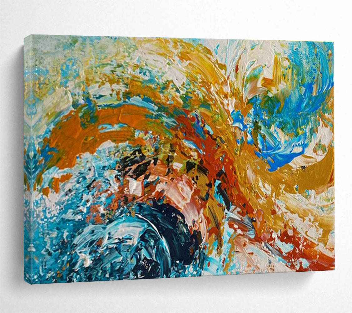 Colorful Abstract Explosion Painting for Vibrant Music Venues YHT359