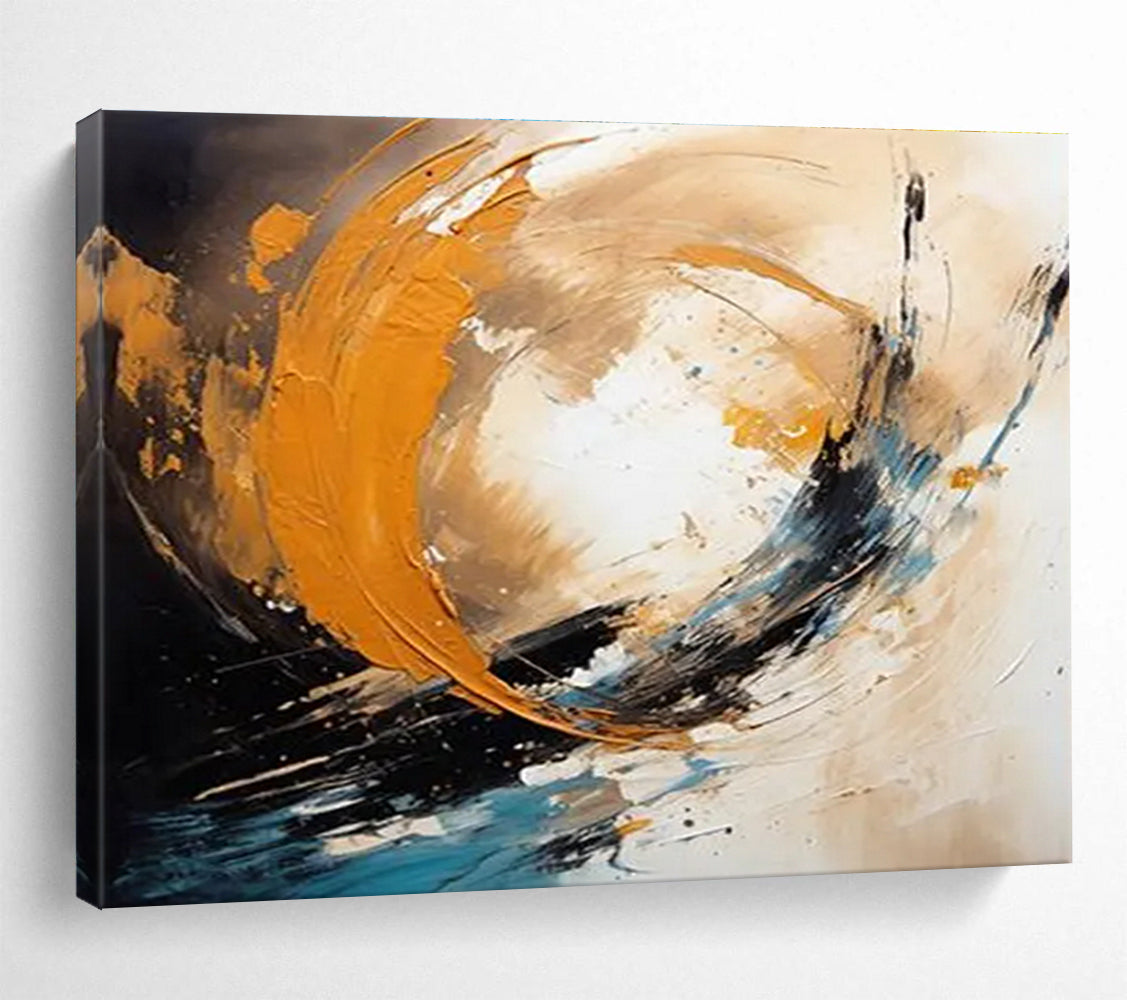 Dynamic Swirl Abstract Painting for Energetic Interiors YHT097