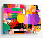 Colorful Geometric Abstract  Playful Shapes and Colors ABS053