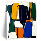 Colorful Geometric Abstract Painting with Textured Layers WINK613
