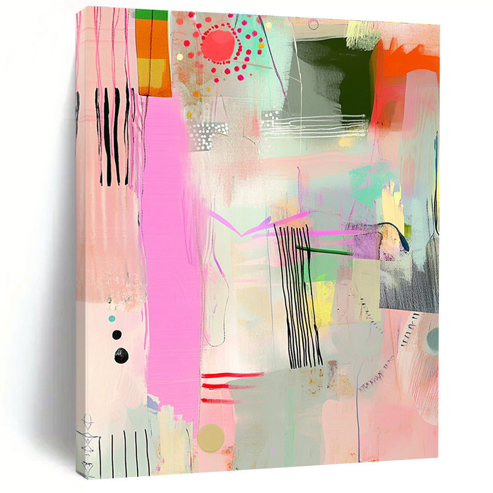 Colorful Pastel Abstract Painting for Whimsical - Styled Boutiques GAB1053