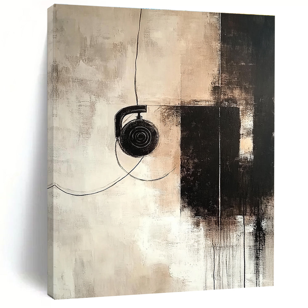 Headphone Abstract Painting for Music Lover’s Home Studios GAB1186