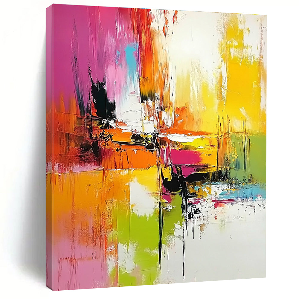 Colorful Urban Abstract Painting for Creative - Themed Coworking Spaces GAB0938