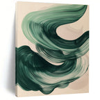 Green Wave Abstract Painting with Calming Rhythm WINK788