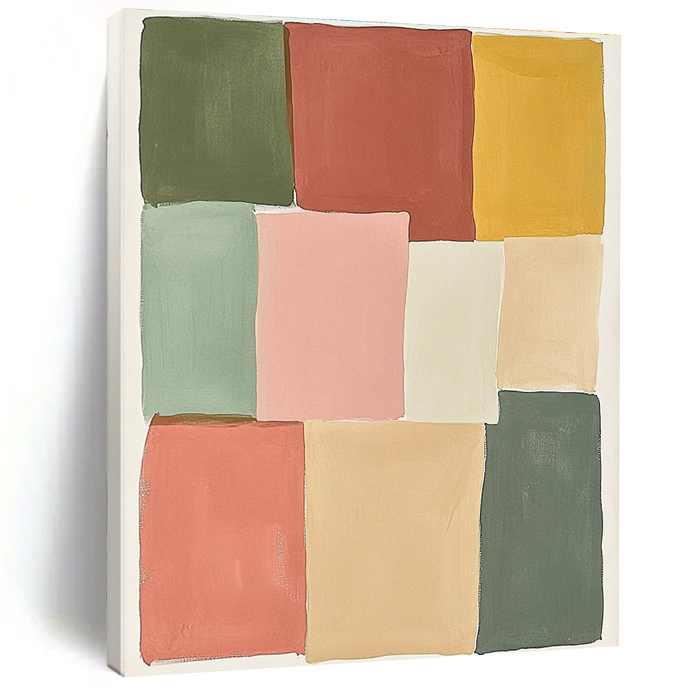 Pastel Color Block Abstract Cheerful Abstract Painting for Light - Filled Spaces GAB1407