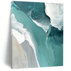 Turquoise Beach Abstract Painting for Luxury Coastal Villas GAB1021