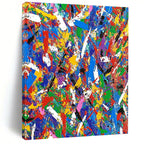 Blue Purple Gold Abstract Painting with Regal Allure WINK717