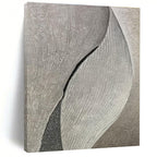 Textured Gray Leaf - Like Abstract Painting for Nature - Inspired Spas HENG517