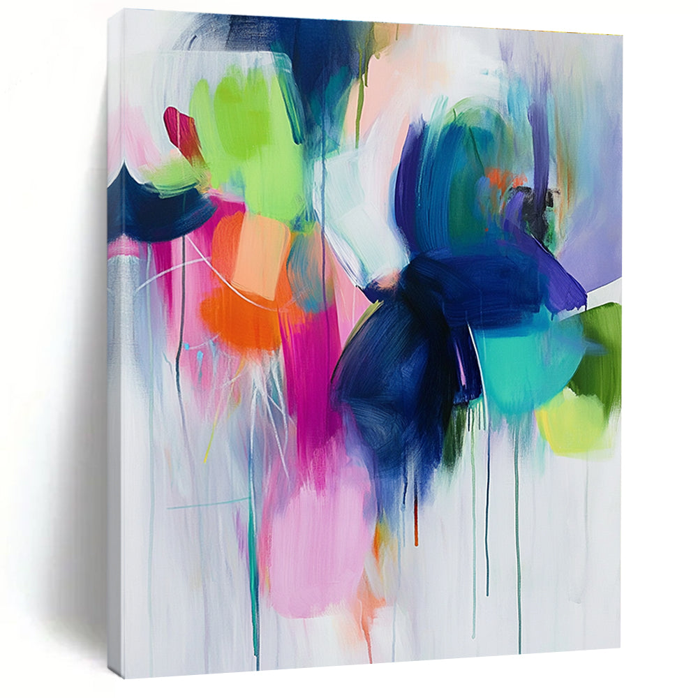 Bright Color Fusion Abstract Painting for Art - Filled Cafes GAB0842