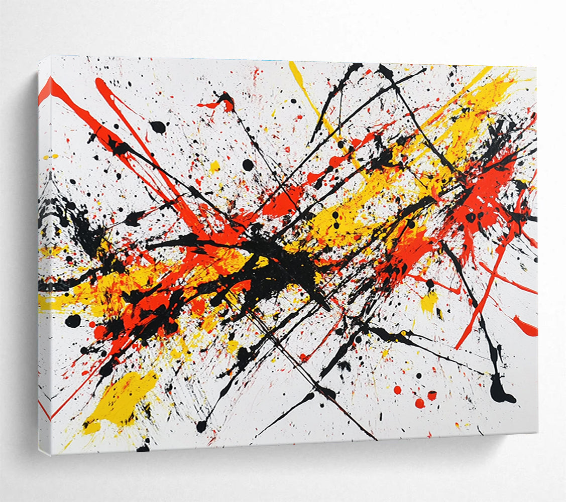 Splatter Paint Chaos: Dynamic Energy in Bold Hues Abstract Painting ABS161