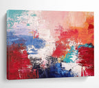 Red - Blue - White Abstract Painting for Bold Corporate Offices YHT388