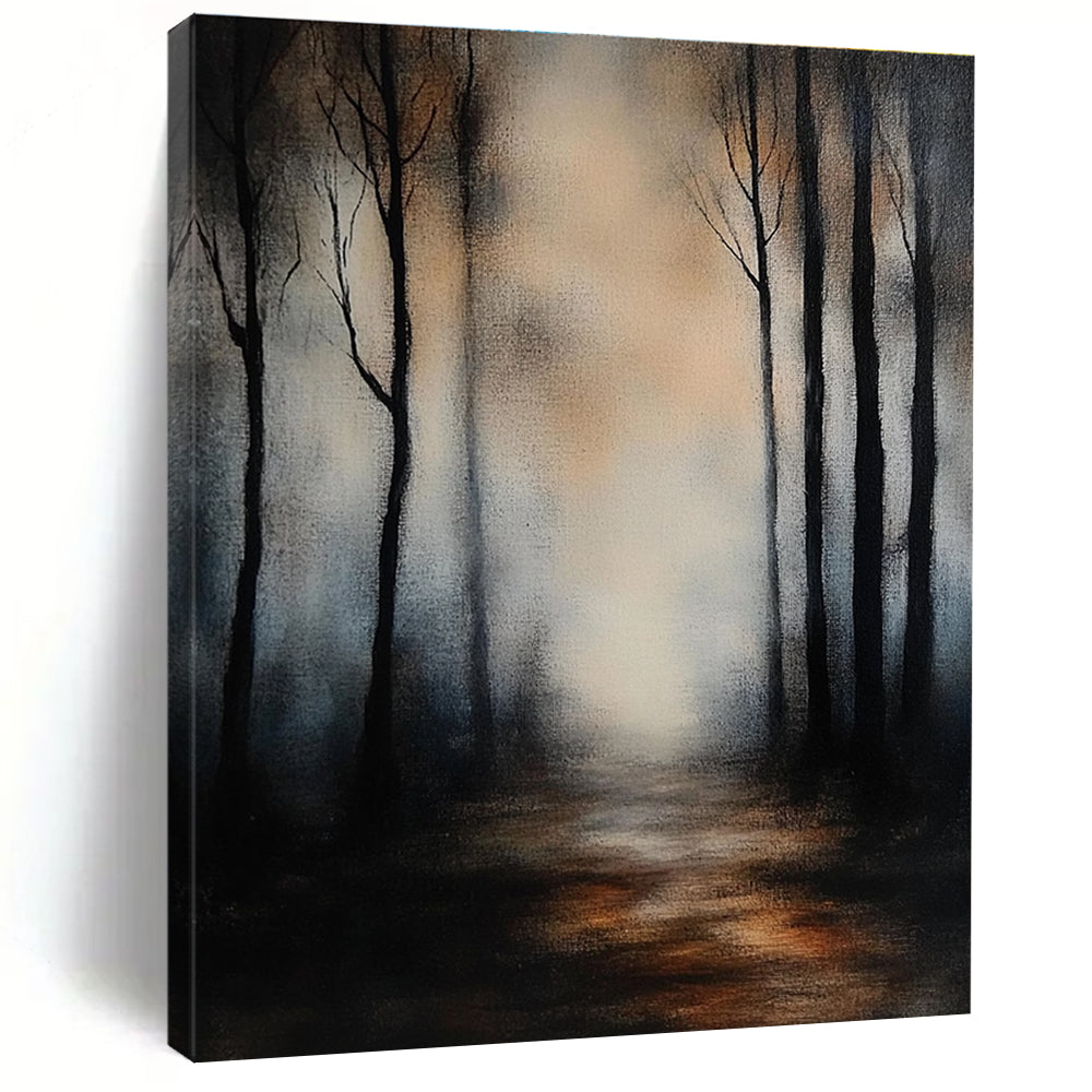 Misty Forest Path - Mysterious Landscape Abstract Art GAB0501