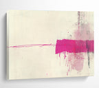Minimalist Pink Strokes Artwork for Modern Spaces, Exploring Simplicity and Visual Tension Abstract Painting ABS141