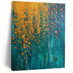 Blue and Orange Impasto Expressive Abstract Painting GAB0373