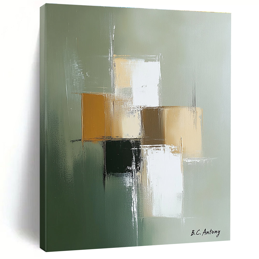 Minimalist Color Blocks - Contemporary Abstract Painting GAB0646