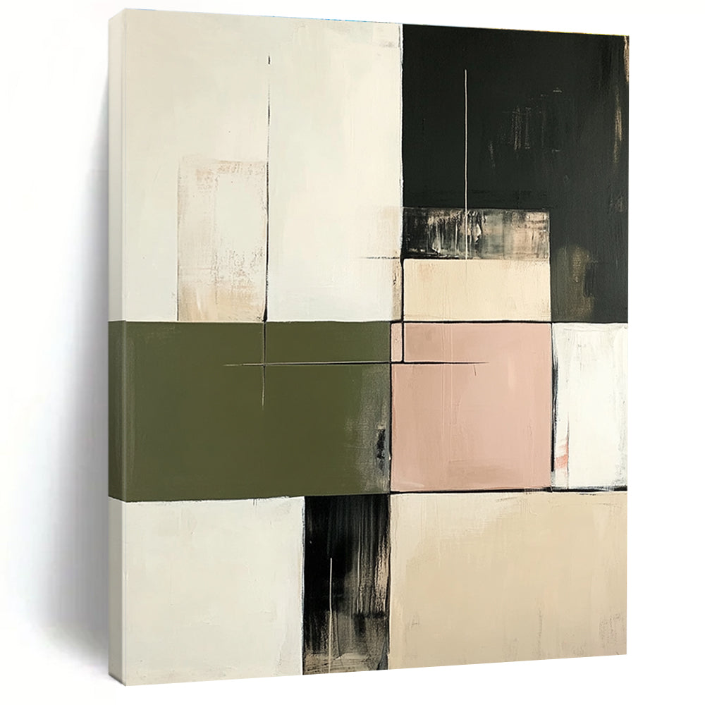Pastel and Dark Abstract Painting for Industrial - Chic Restaurant Dining Areas GAB1208