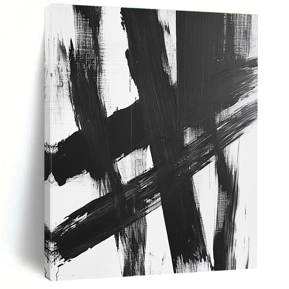 Cross - Stroke Abstract Painting with Graphic Impact WINK826