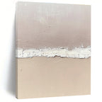 Beige and White Textured Divide Painting with Subtle Transition WINK067