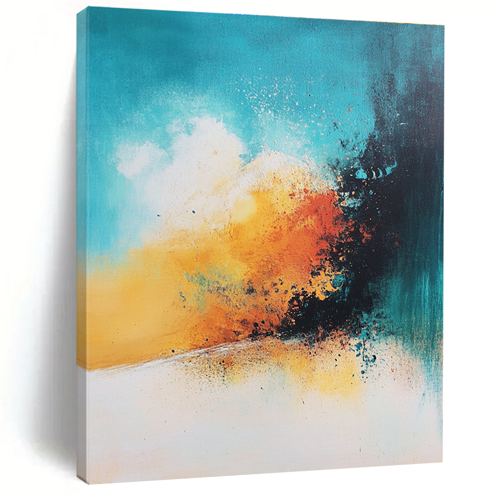 Colorful Abstract Burst Painting for Creative Workspaces GAB1116