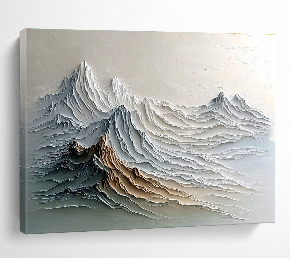 3D Textured Mountain Relief Art Pushing Traditional Painting Boundaries Abstract Art ABS148