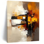 Abstract Orange and Brown Painting for Warm Interiors GAB0726