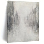 Monochrome Misty Path Abstract Painting for Mysterious Interiors GAB0738