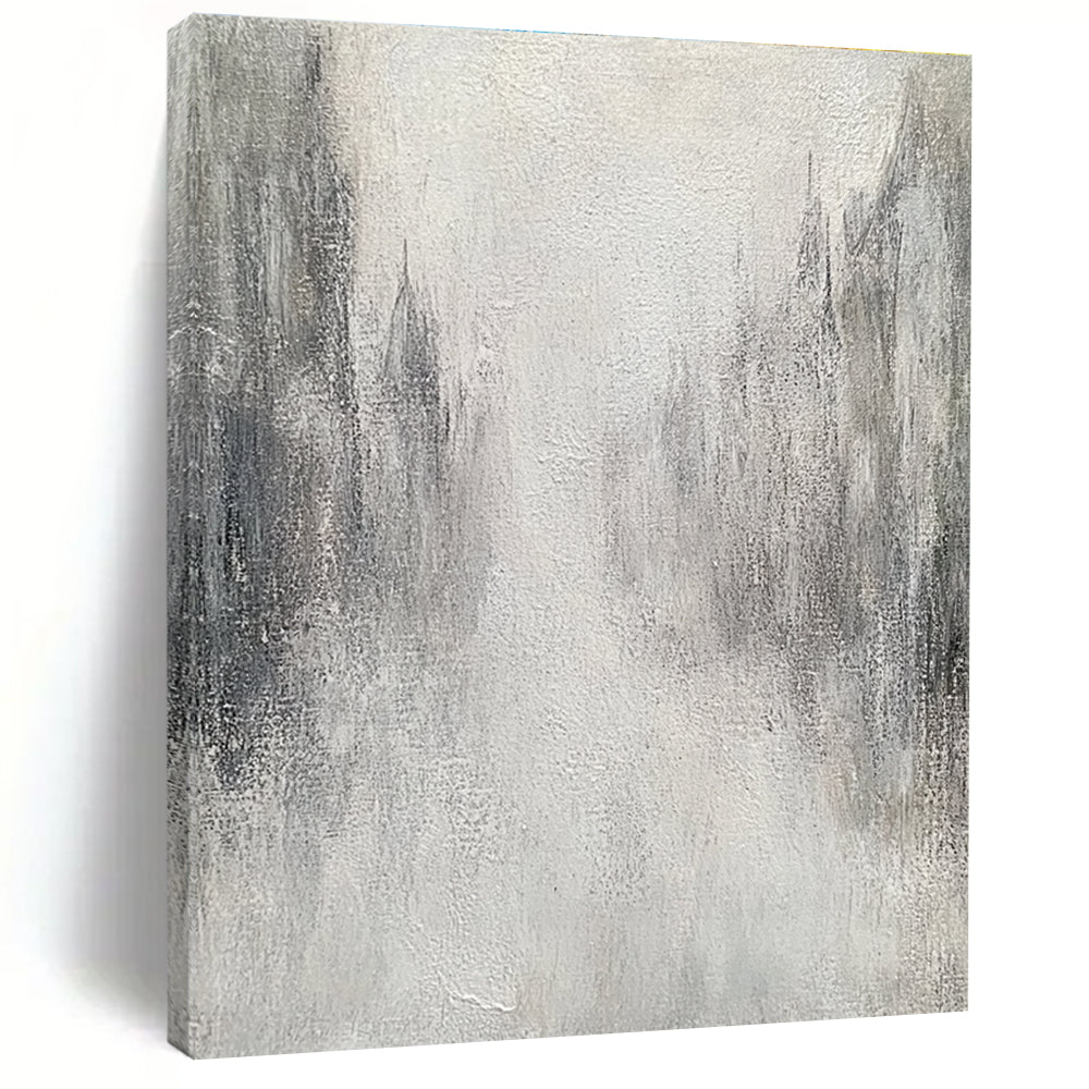 Monochrome Misty Path Abstract Painting for Mysterious Interiors GAB0738