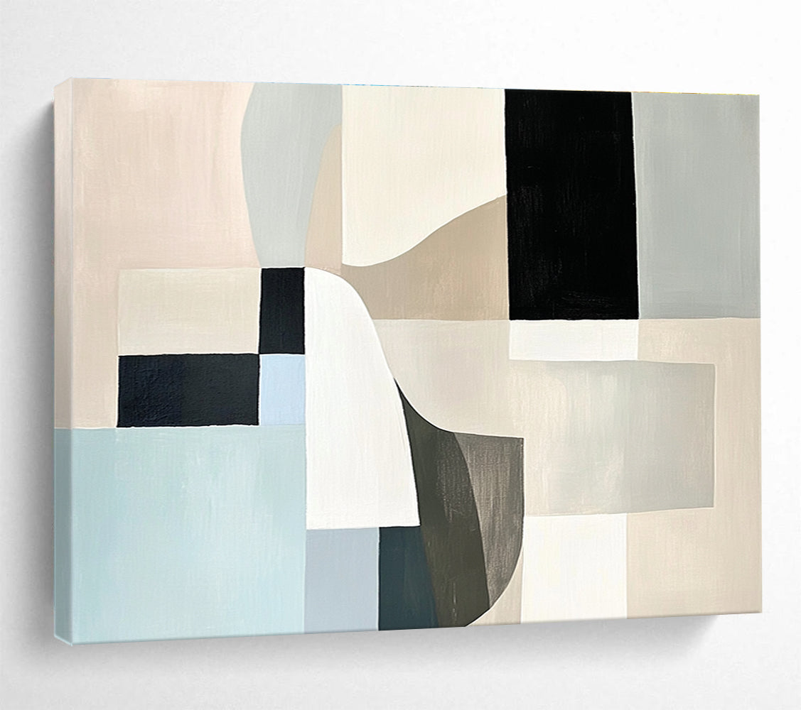Soft - Toned Geometric Abstract  Harmonious Shapes ABS101