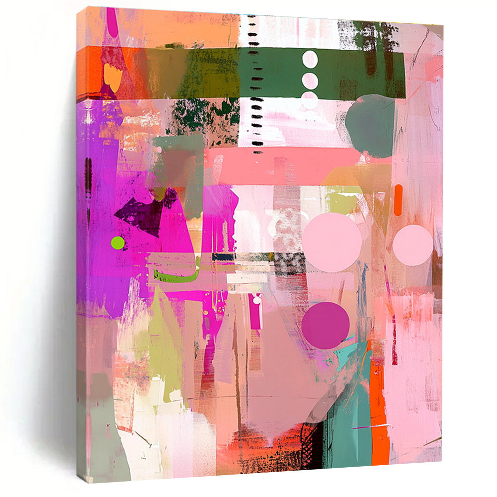 Colorful Collage Abstract Painting for Artistic Retail Stores GAB1218