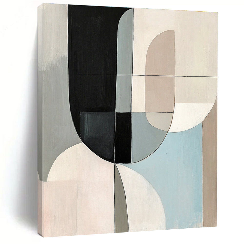 Mixed Geometric Forms Abstract Painting with Harmonious Complexity WINK169