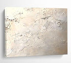 Textured Beige - White Plaster with Organic Textures Abstract Painting ABS324