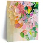 Textured Floral Abstract Painting for Bohemian - Styled Cafes GAB1163