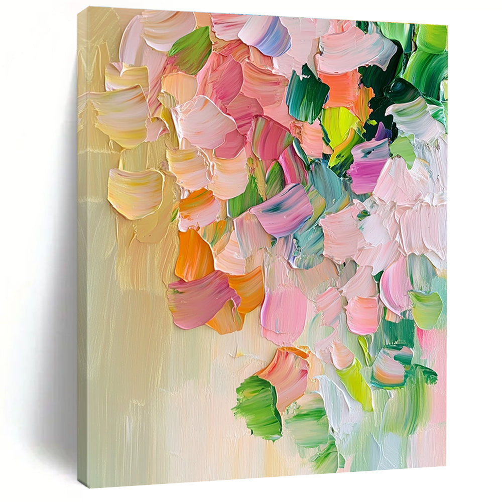 Textured Floral Abstract Painting for Bohemian - Styled Cafes GAB1163