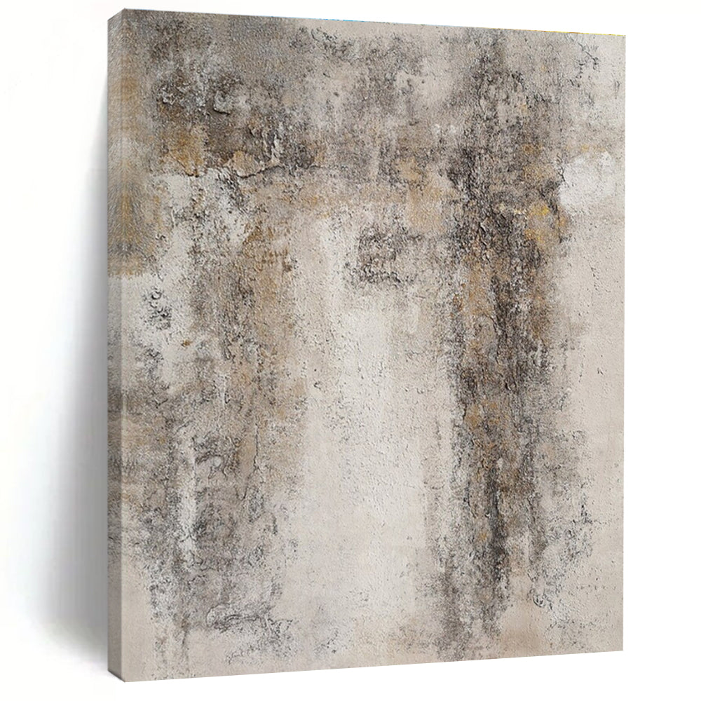 Weathered Concrete - Like Abstract in Gray and Beige Painting for Industrial - Chic Lofts HENG346
