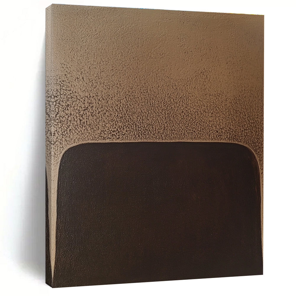 Brown Textured Minimalism Abstract Painting with Subtle Layers GAB0072
