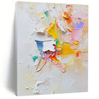 Textured Color Burst Abstract Painting with Playful Energy WINK583