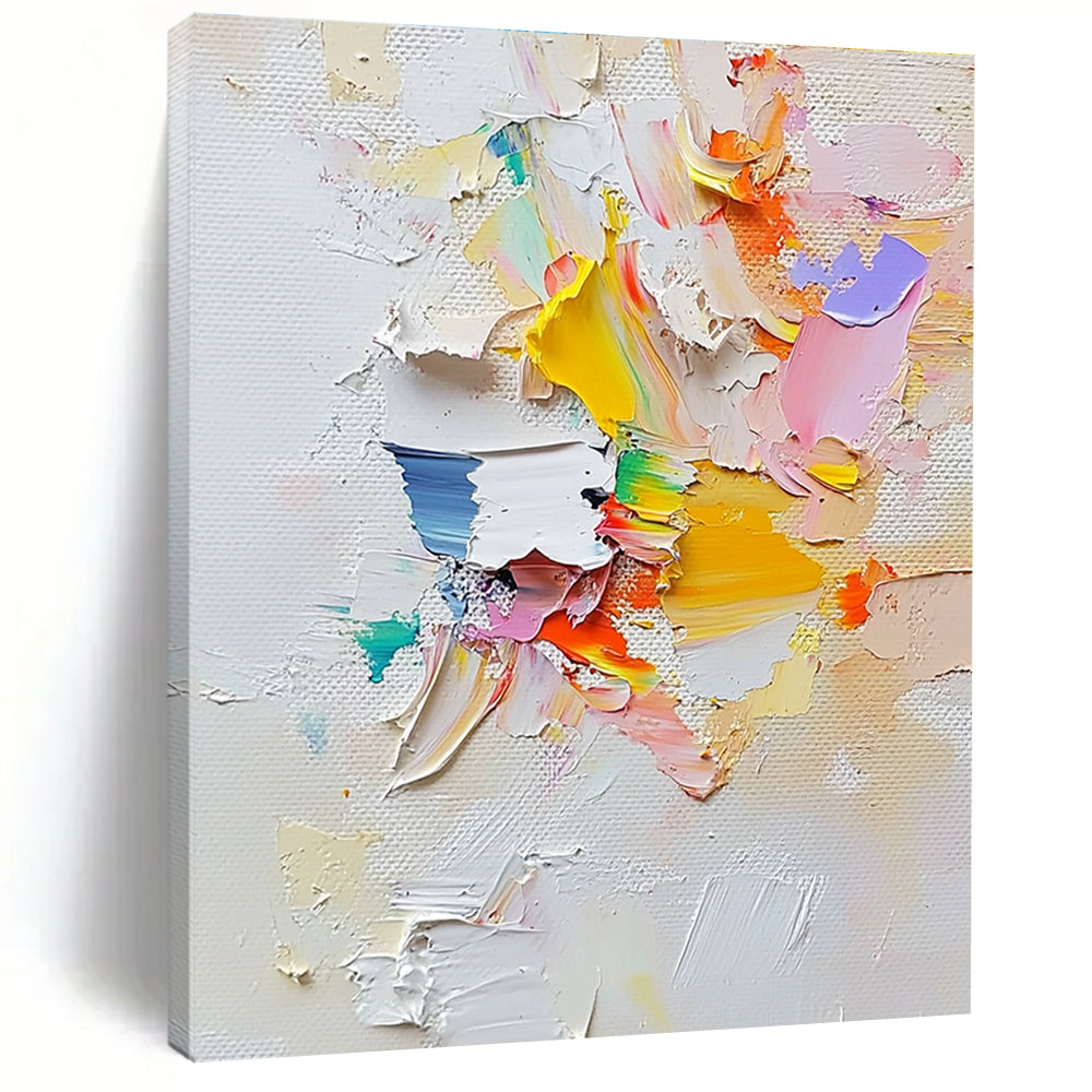 Textured Color Burst Abstract Painting with Playful Energy WINK583